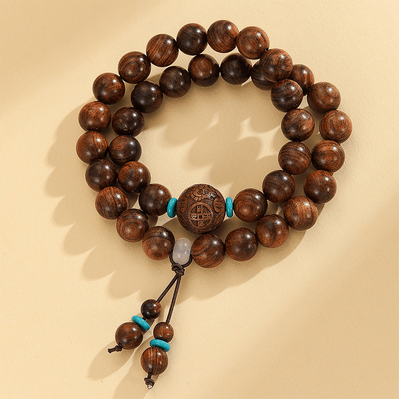 Golden Sandalwood Double Circle Bracelet - Buddha Nature