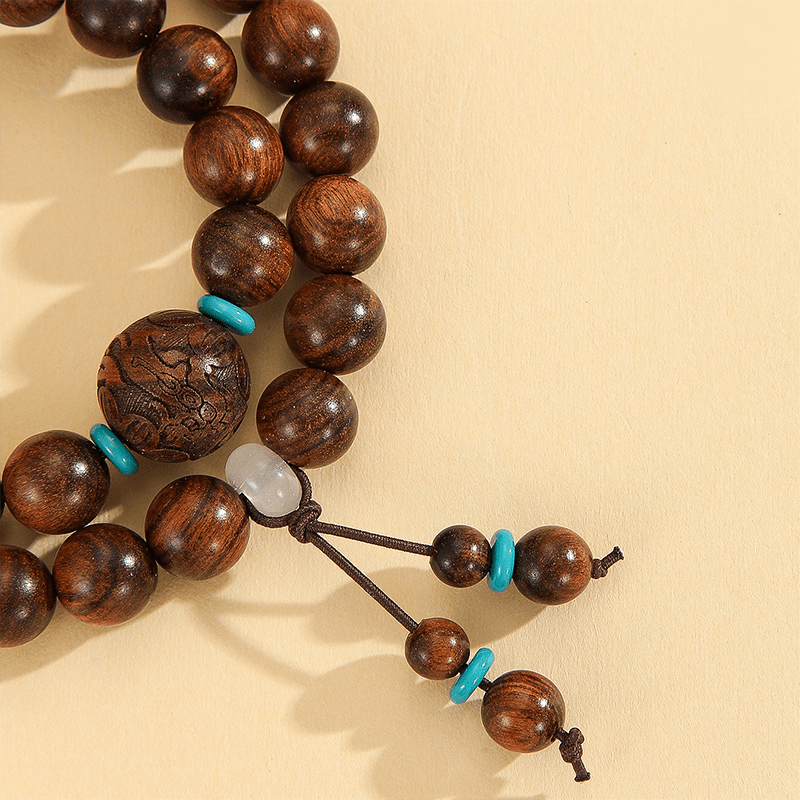 Golden Sandalwood Double Circle Bracelet - Buddha Nature