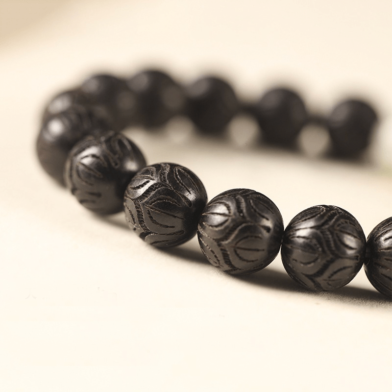 Sandalwood & Lotus Carvings Bracelet - Buddha Nature