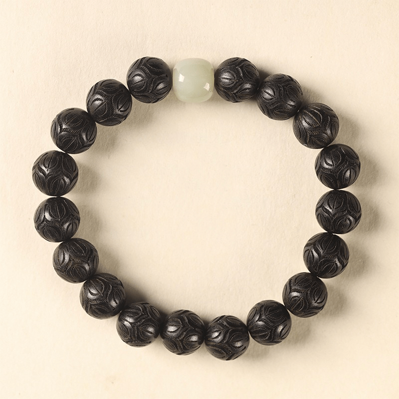 Sandalwood & Lotus Carvings Bracelet - Buddha Nature