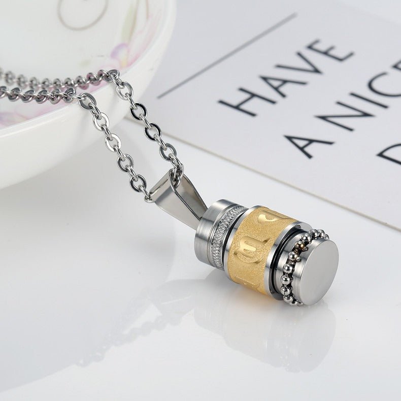 Tibetan Prayer Wheel Necklace - Positive Energy & Inner Peace - Buddha Nature